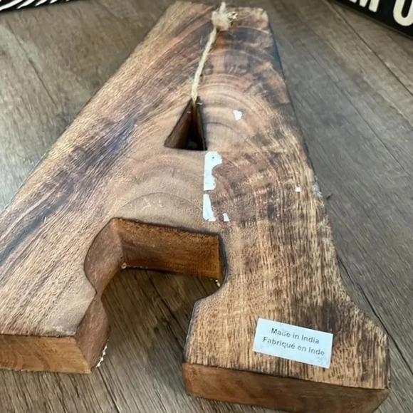 GOLD GLITTER AND PEARL DECORATIVE BLOCK LETTER “A” 7x8x2 - Picture 7 of 11